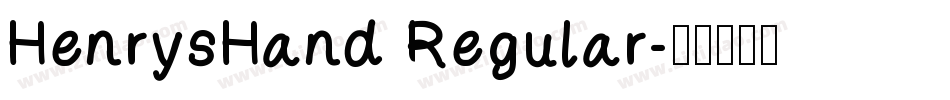 HenrysHand Regular字体转换